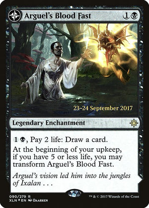 Arguel's Blood Fast // Temple of Aclazotz (90s) [Ixalan Promos]