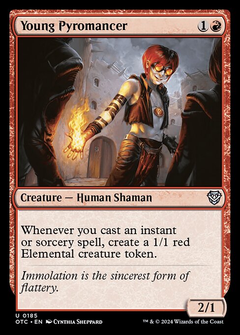 Young Pyromancer (185) [Outlaws of Thunder Junction Commander]