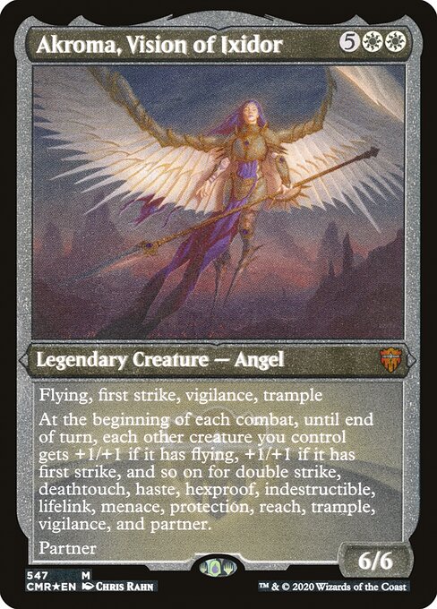 Akroma, Vision of Ixidor (547) [Commander Legends] [Etched]