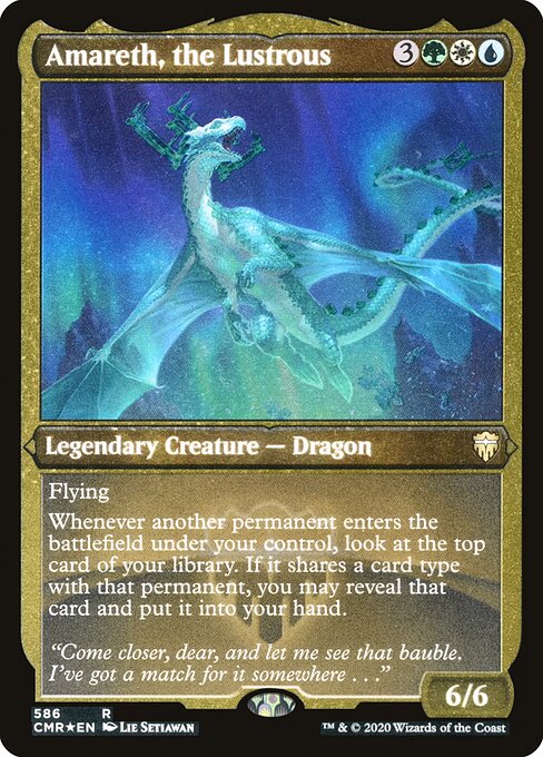 Amareth, the Lustrous (586) [Commander Legends] [Etched]