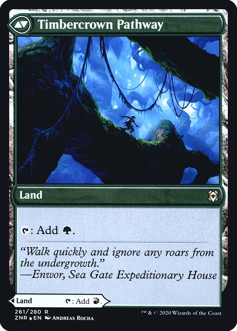 Cragcrown Pathway // Timbercrown Pathway (261s) [Zendikar Rising Promos] Reverse