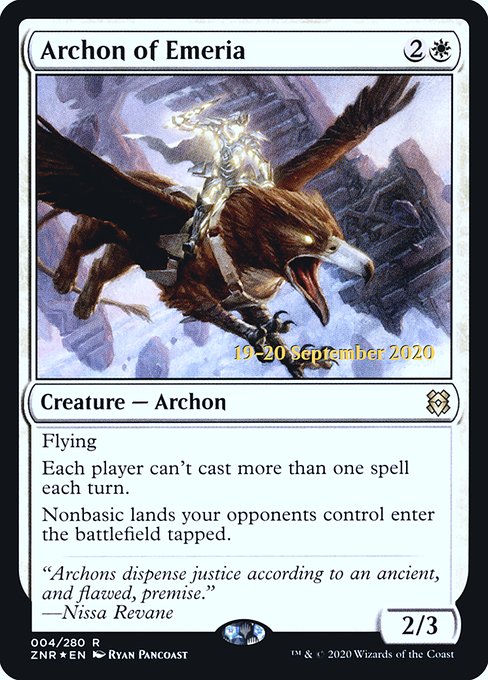 Archon of Emeria (4s) [Zendikar Rising Promos]