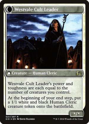 Hanweir Militia Captain // Westvale Cult Leader (21s) [Shadows over Innistrad Promos] Reverse