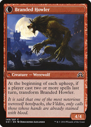 Convicted Killer // Branded Howler (149) [Shadows over Innistrad] Reverse