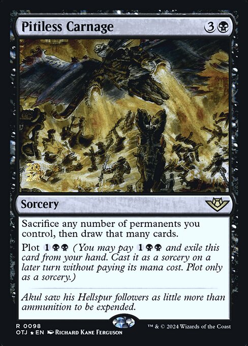 Pitiless Carnage (98s) [Outlaws of Thunder Junction Promos]