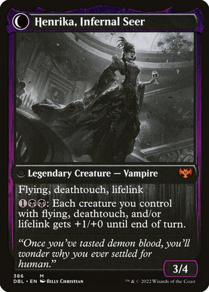 Henrika Domnathi // Henrika, Infernal Seer (386) [Innistrad: Double Feature] Reverse