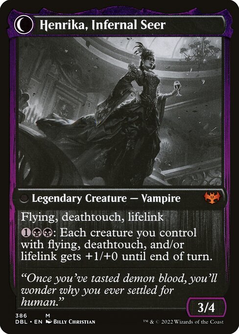 Henrika Domnathi // Henrika, Infernal Seer (386) [Innistrad: Double Feature] Reverse