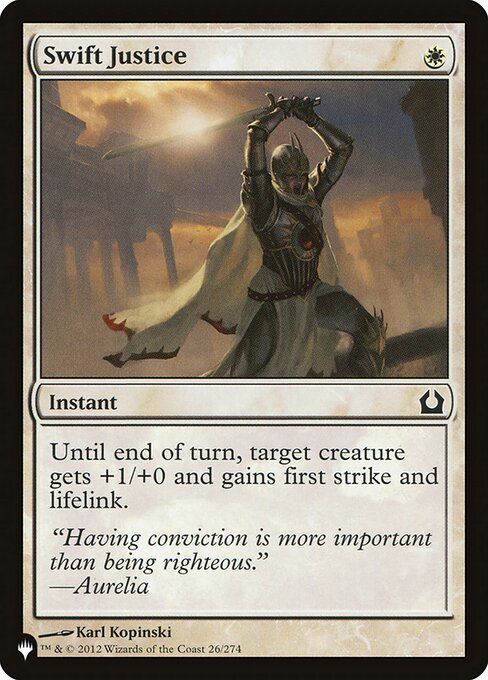Swift Justice (RTR-26) [The List]