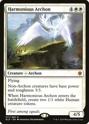 Harmonious Archon (17p) [Throne of Eldraine Promos]