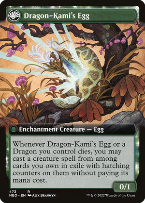 The Dragon-Kami Reborn // Dragon-Kami's Egg (473) [Kamigawa: Neon Dynasty] [Extended Art] Reverse