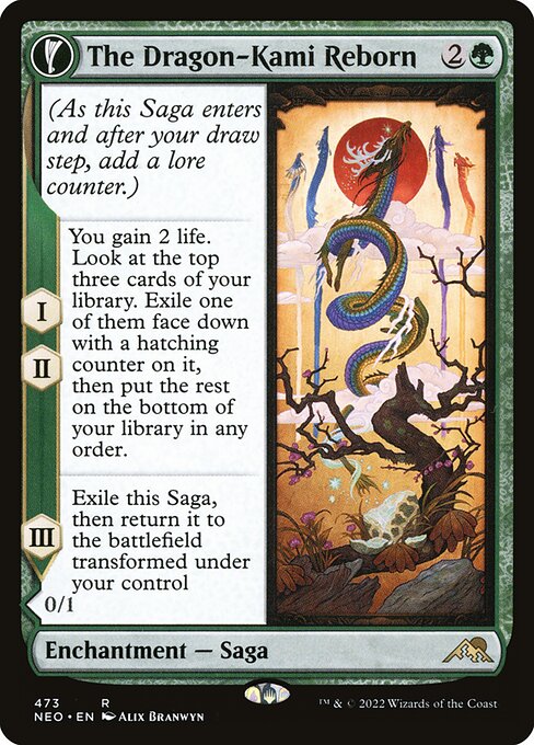 The Dragon-Kami Reborn // Dragon-Kami's Egg (473) [Kamigawa: Neon Dynasty] [Extended Art]
