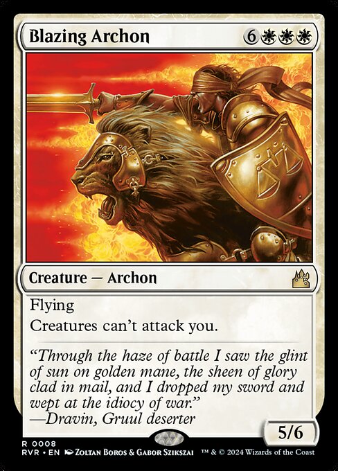 Blazing Archon (8) [Ravnica Remastered]