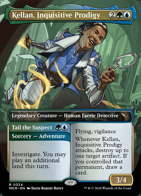 Kellan, Inquisitive Prodigy // Tail the Suspect (334) [Murders at Karlov Manor] [Borderless]