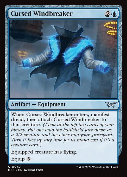 Cursed Windbreaker (47) [Duskmourn: House of Horror]