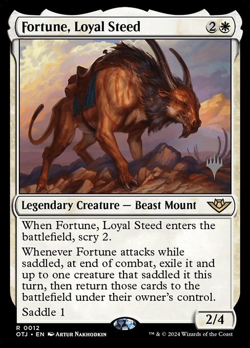 Fortune, Loyal Steed (12p) [Outlaws of Thunder Junction Promos]