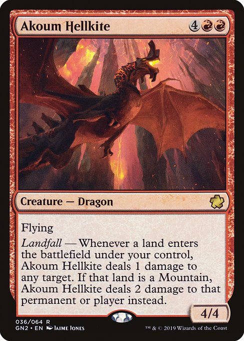 Akoum Hellkite (36) [Game Night 2019]