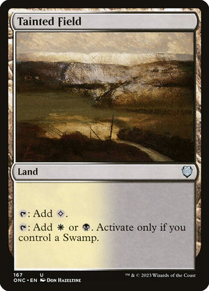 Tainted Field (167) [Phyrexia: All Will Be One Commander]