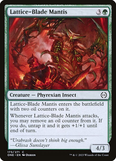 Lattice-Blade Mantis (173) [Phyrexia: All Will Be One]