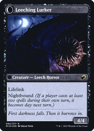 Curse of Leeches // Leeching Lurker (94s) [Innistrad: Midnight Hunt Promos] Reverse