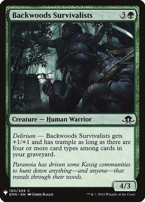 Backwoods Survivalists (EMN-150) [The List]