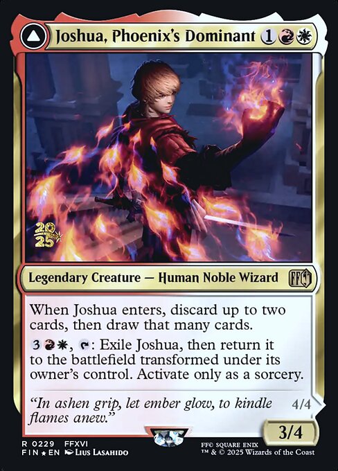Joshua, Phoenix's Dominant // Phoenix, Warden of Fire (229s) [Final Fantasy Promos]
