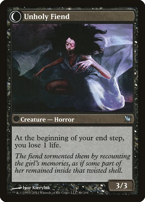 Cloistered Youth // Unholy Fiend (8) [Innistrad]