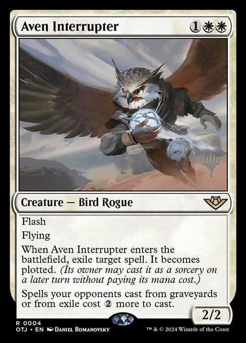 Aven Interrupter (4p) [Outlaws of Thunder Junction Promos]