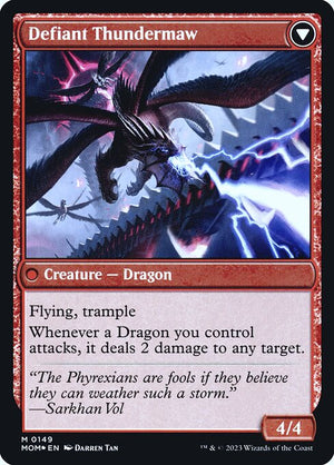 Invasion of Tarkir // Defiant Thundermaw (149s) [March of the Machine Promos] Reverse