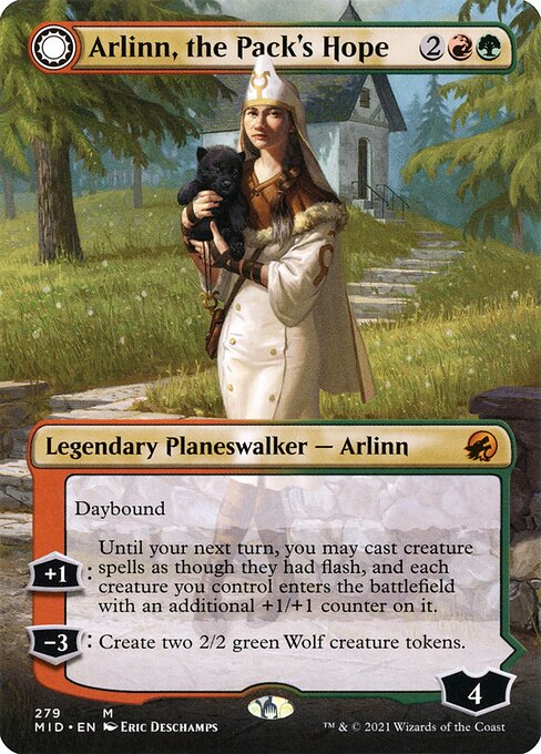 Arlinn, the Pack's Hope // Arlinn, the Moon's Fury (279) [Innistrad: Midnight Hunt] [Borderless]
