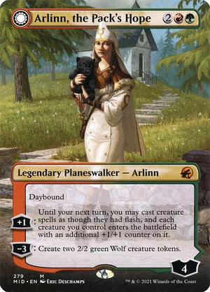 Arlinn, the Pack's Hope // Arlinn, the Moon's Fury (279) [Innistrad: Midnight Hunt] [Borderless]