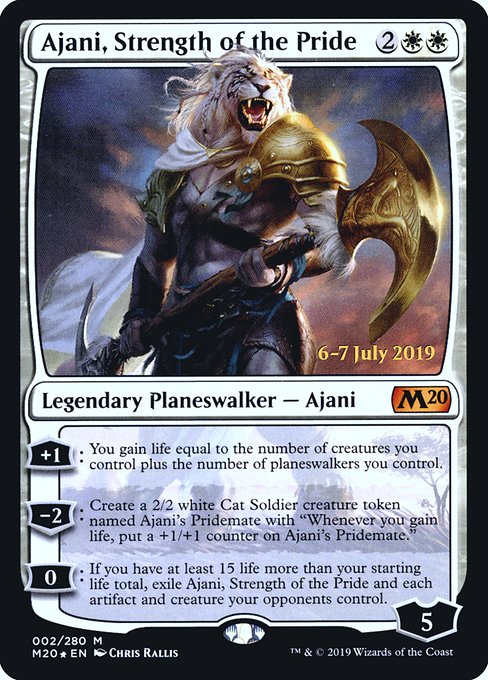 Ajani, Strength of the Pride (2s) [Core Set 2020 Promos]