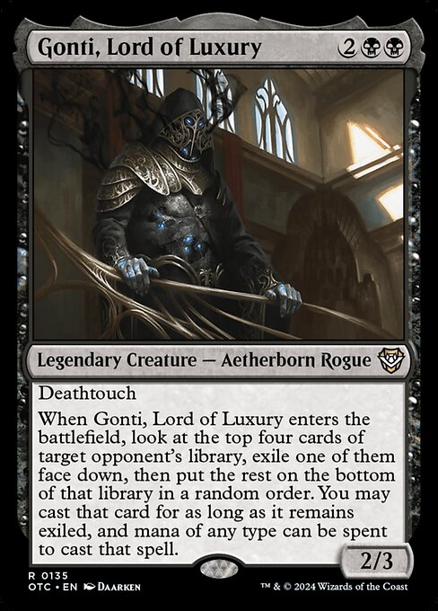 Gonti, Lord of Luxury (135) [Outlaws of Thunder Junction Commander]