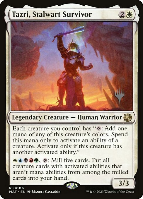 Tazri, Stalwart Survivor (6p) [March of the Machine: The Aftermath Promos]