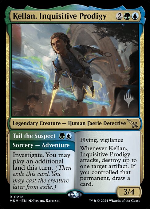 Kellan, Inquisitive Prodigy // Tail the Suspect (212p) [Murders at Karlov Manor Promos]