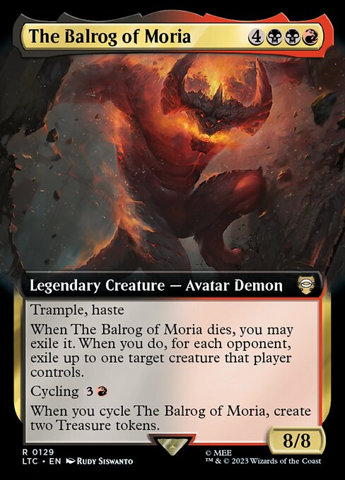 The Balrog of Moria (129) [Tales of Middle-earth Commander] [Extended Art]