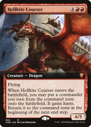 Hellkite Courser (666) [Commander Legends] [Extended Art]