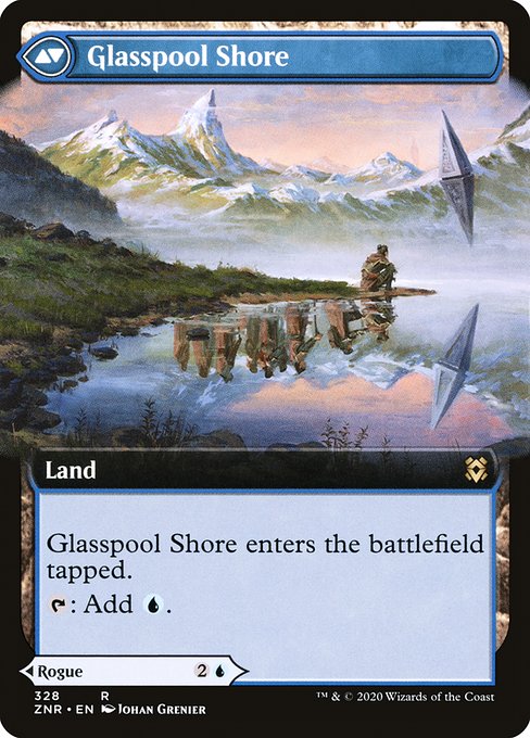 Glasspool Mimic // Glasspool Shore (328) [Zendikar Rising] [Extended Art] Reverse