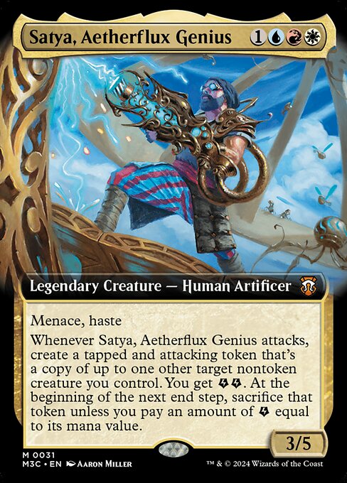 Satya, Aetherflux Genius (31) [Modern Horizons 3 Commander]