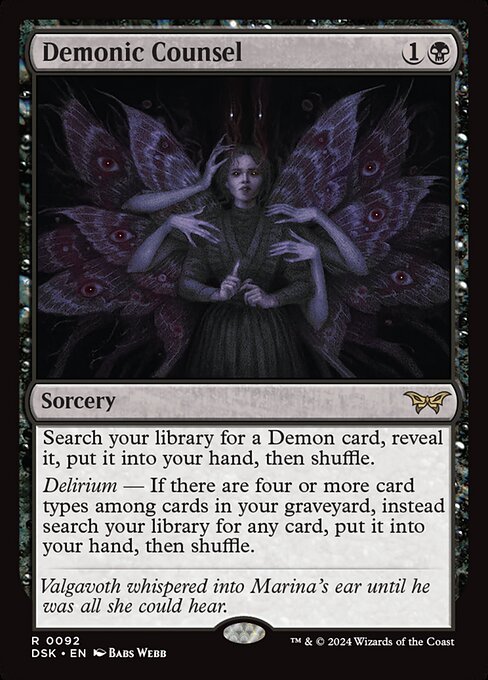 Demonic Counsel (92) [Duskmourn: House of Horror]