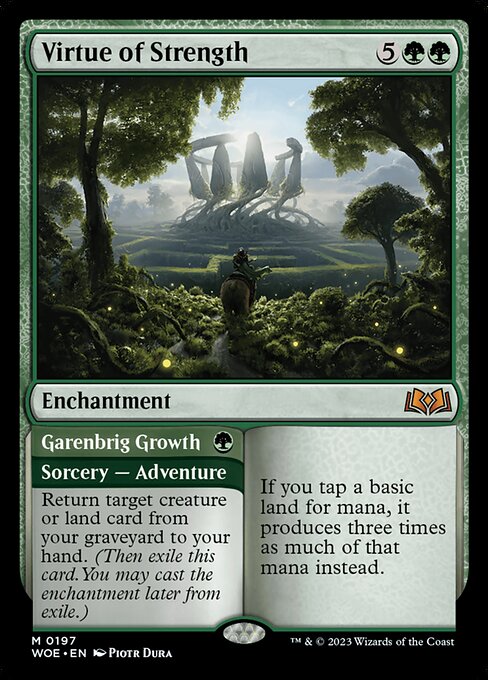 Virtue of Strength // Garenbrig Growth (197) [Wilds of Eldraine]