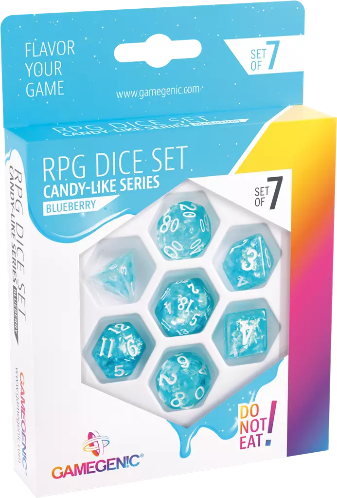 Gamegenic - Candy-like Series: RPG Dice Set (Set of 7) - Blueberry