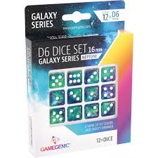 Gamegenic - Galaxy Series: RPG Dice Set (Set of 12) - Neptune