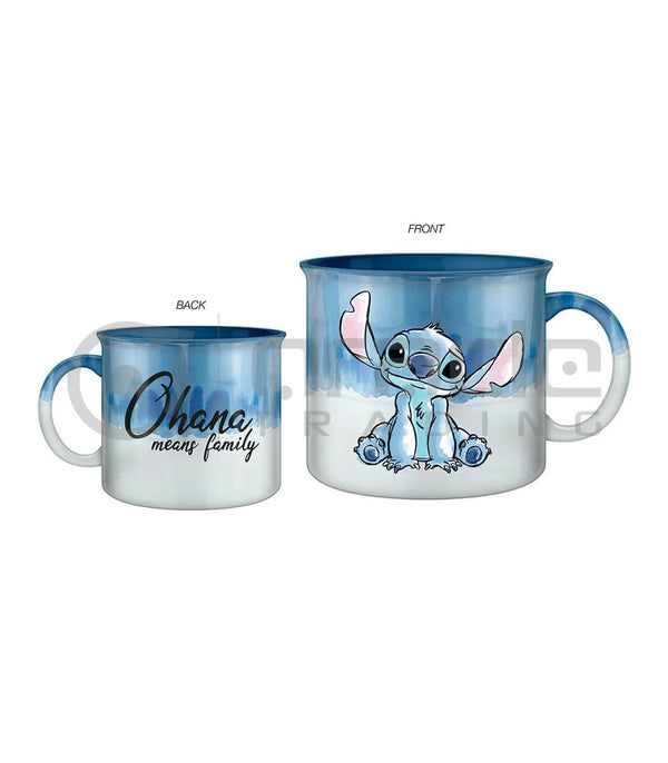 Lilo & Stitch Jumbo Camper Mug – Blue & White (Glazed)