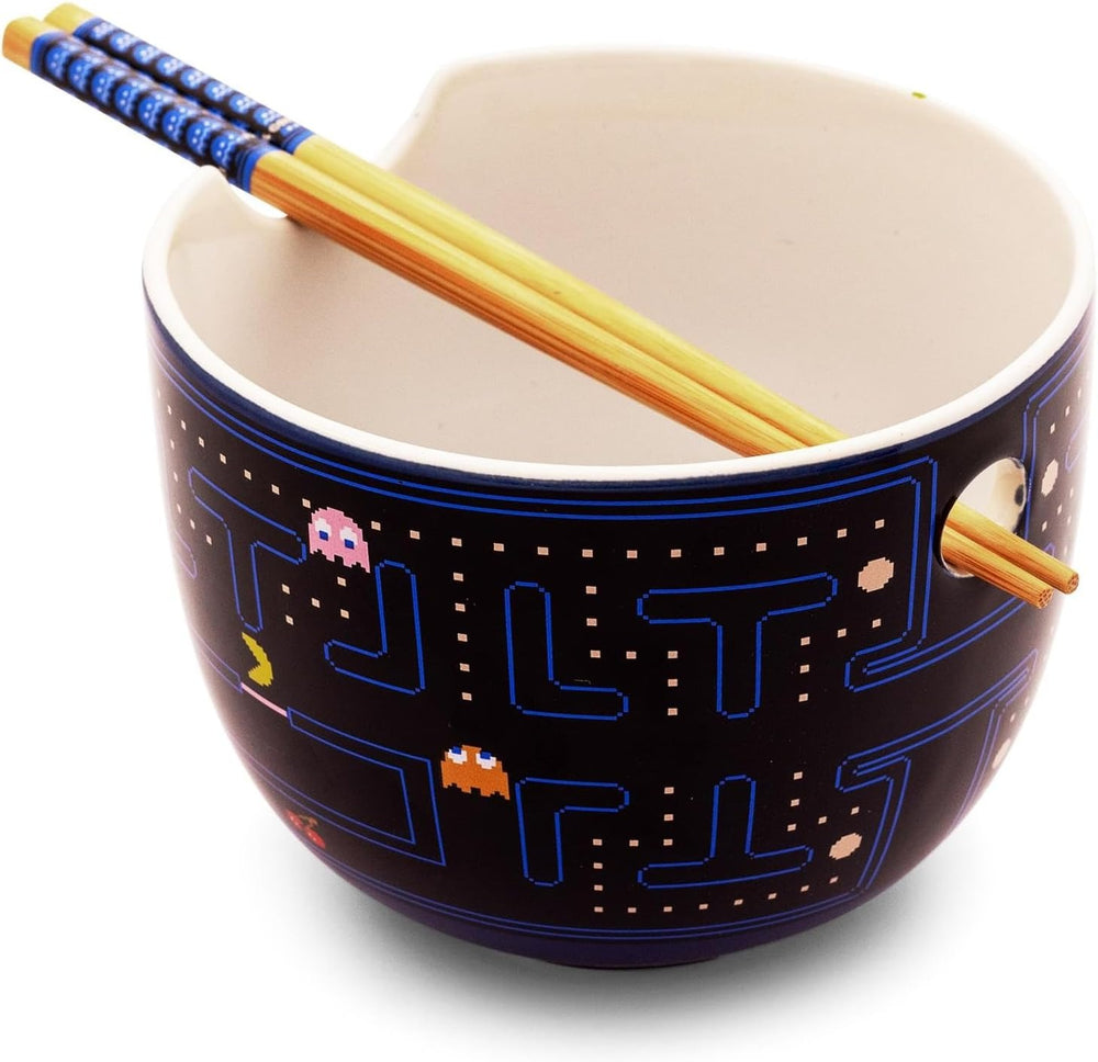 Pacman Ramen Bowl & Chopsticks