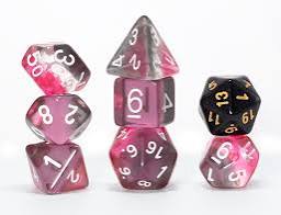 Sirius Dice - Translucent Pink/Clear/Black