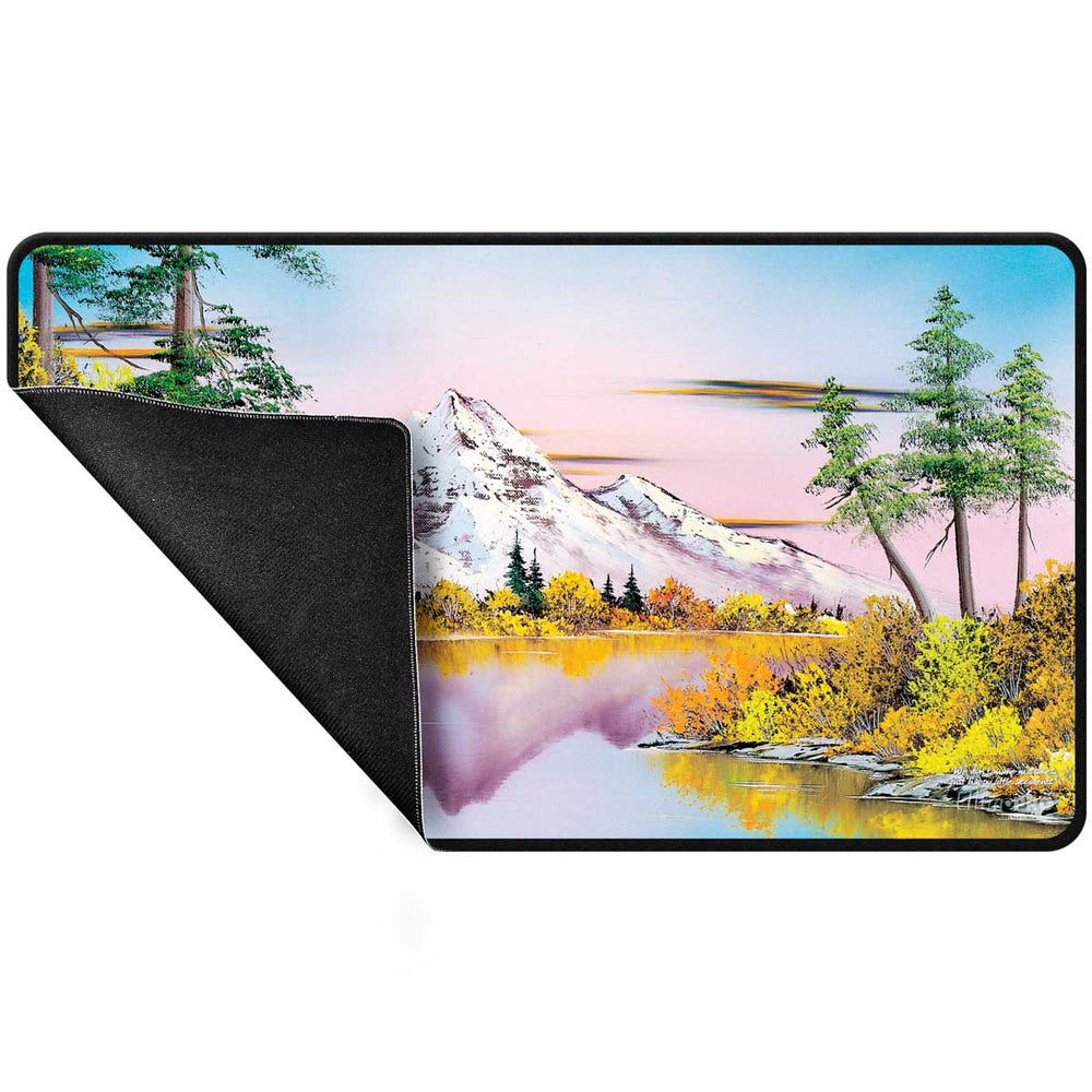 UP Playmat Bob Ross Mighty Mountain Lake Black Stitched