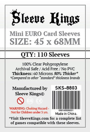 SK MINI EURO SLEEVES 45MM X 68MM 110CT