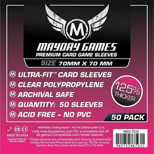 MAYDAY THICK SLEEVES 70mm X 70mm 50CT