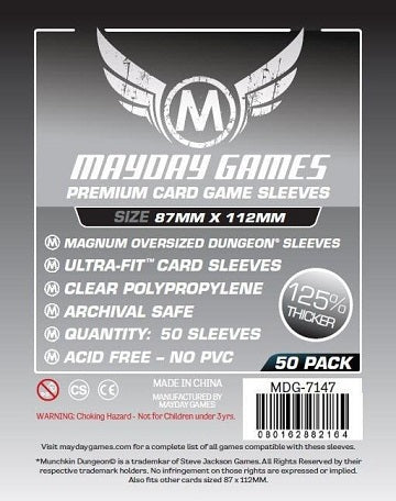 Mayday Premium Magnum Oversized Dungeon Sleeves 87mm x 112mm 50ct