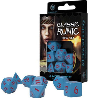 Classic Runic Dice Set: Blue/Red